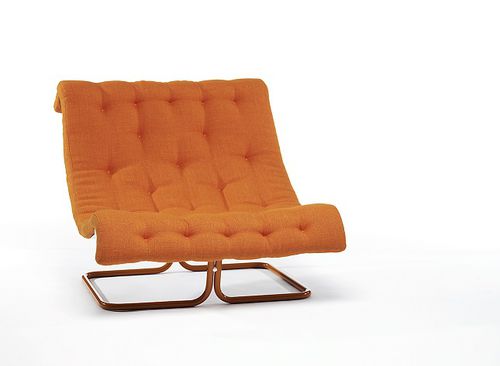 Moderner Sessel - TOAD - David design - Leder / mit Kufengestell