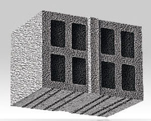 Hohler Mauerblock - Normaplan - BISOTHERM - für Innenwand