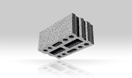 Leichtgewichtiger Betonstein - BisoBims - BISOTHERM - hohl / für tragende Innenwand / Brandschutz