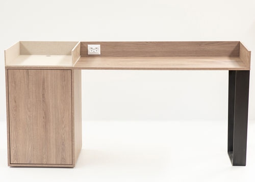 Moderner Schreibtisch - 3-EN-1 : RÉF. 35000 - OVATION Paris - Holzfurnier / Marmor / Corian®
