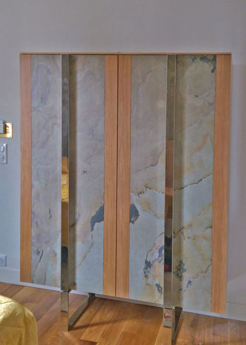Moderner Kleiderschrank - GERSHWIN: 20000 - OVATION Paris - Holzfurnier / aus lackiertem Stahl / Epoxid