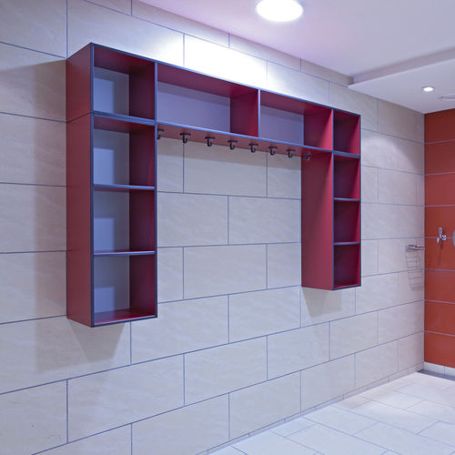 Wandmontiertes Regal - KEMMLIT-Bauelemente GmbH - modern / Laminat / für Gewerbegebrauch