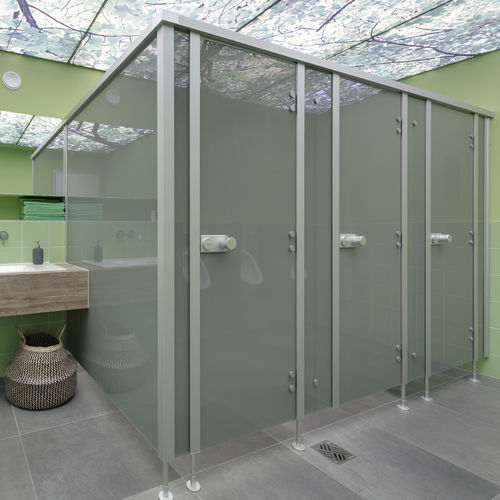 Hartglas-Sanitärkabine - cronus GL - KEMMLIT-Bauelemente GmbH - für Toiletten / für öffentliche Einrichtungen