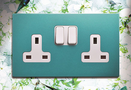 Doppelte Steckdose - SHEER CFX® - Hamilton Litestat - wandmontiert / Unterputz / Metall