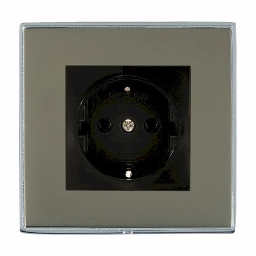 Doppelte Steckdose - Linea-Duo CFX - Hamilton Litestat - wandmontiert / Unterputz / Metall