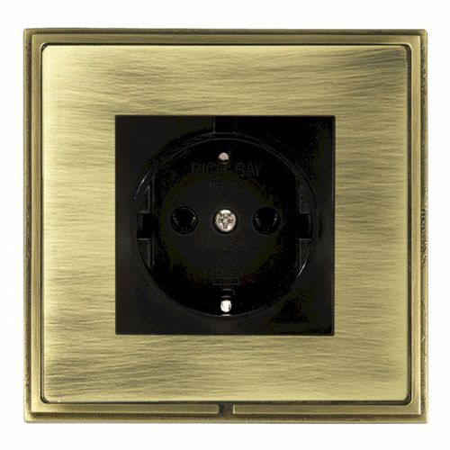 Doppelte Steckdose - Linea-Scala CFX - Hamilton Litestat - wandmontiert / Unterputz / Metall