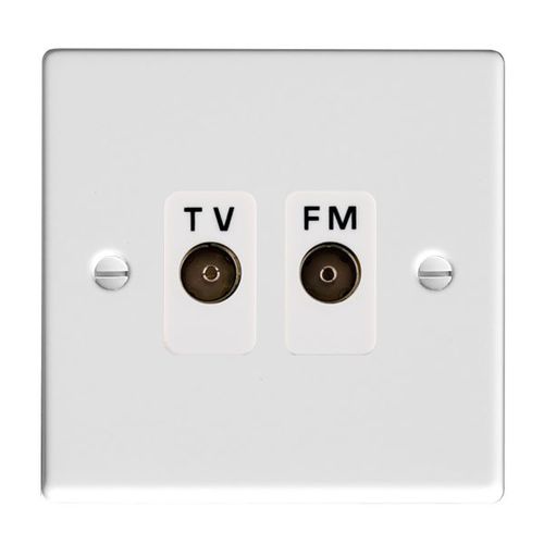 Antennensteckdose - HARTLAND - Hamilton Litestat - SAT / Funk / doppelt