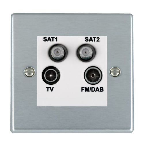 Multimediasteckdose - HARTLAND - Hamilton Litestat - wandmontiert / Metall / modern