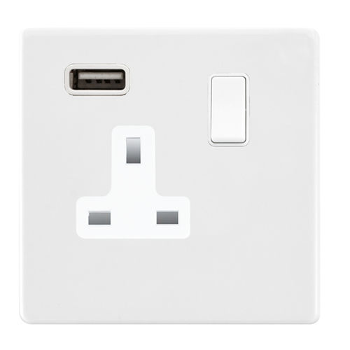 USB-Steckdose - HARTLAND CFX® COLOURS - Hamilton Litestat - doppelt / wandmontiert / Unterputz
