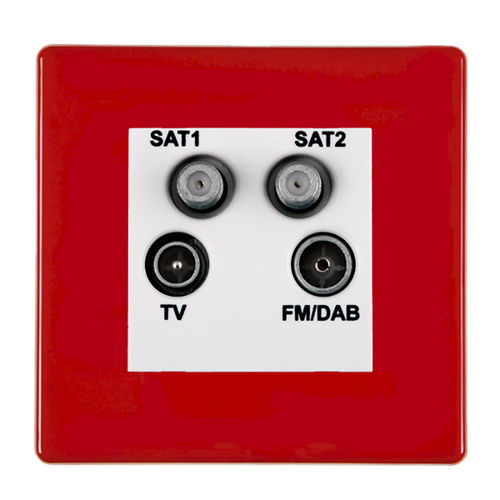 Antennensteckdose - HARTLAND CFX® COLOURS - Hamilton Litestat - SAT / Funk / doppelt