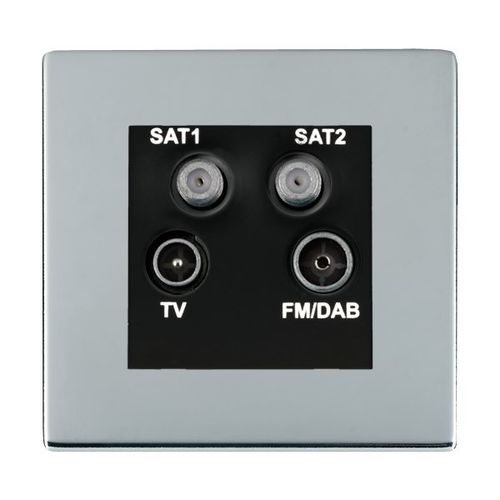 Antennensteckdose - SHEER CFX® - Hamilton Litestat - SAT / Funk / 4-fach