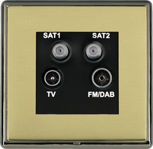 Antennensteckdose - LINEA-RONDO CFX® - Hamilton Litestat - SAT / Funk / 4-fach