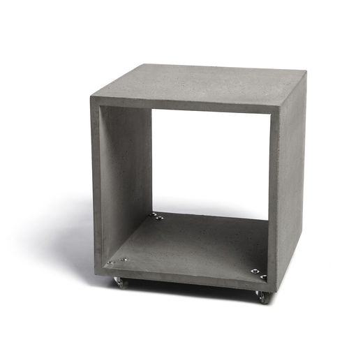 Moderner Couchtisch - MENSA ROTA - Urbi et Orbi - Beton / rechteckig / mit Rollen