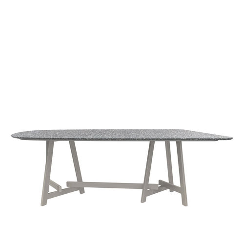 Moderner Esstisch - CHOPSTIX 219 - JANUS et Cie - Stein / Gestell aus Aluminium / Gestell aus rostfreiem Edelstahl