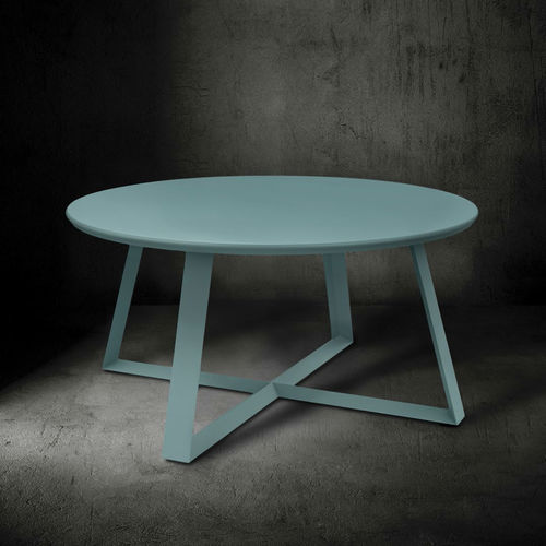 Moderner Couchtisch - ECHO - JANUS et Cie - Aluminium / Gestell aus Aluminium / rund