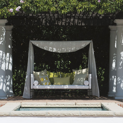 Klassische Récamiere - AMALFI  - JANUS et Cie - Gestell aus rostfreiem Edelstahl / für Garten / Himmel