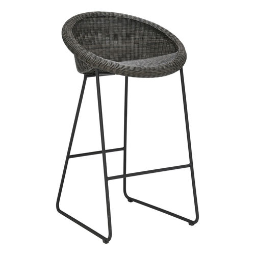 Moderner Barhocker - GIGI II  - JANUS et Cie - Gestell aus Aluminium / für Gewerbegebrauch / für Garten