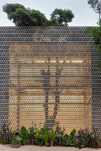 Paneel-Vorhangfassade - SEABREEZE - ABIYA Mashrabiya - Metall / Dekor / perforiert