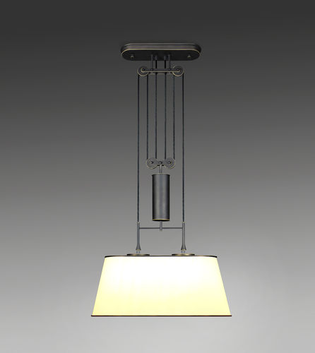Hängelampe - ZYLINDERZUG - Kalmar Werkstaetten - Metall / Seide / modern