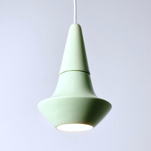 Hängelampe - SMALL LIGHT 1.0_matte mint - neo - Keramik / minimalistisches Design / mit Kabel