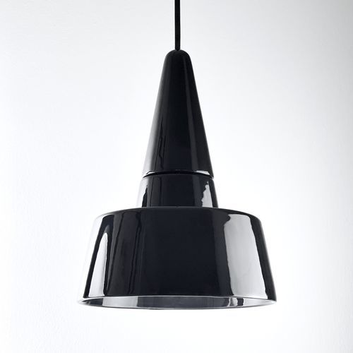 Hängelampe - SMALL LIGHT 2.0_glossy black - neo - Keramik / minimalistisches Design / mit Kabel