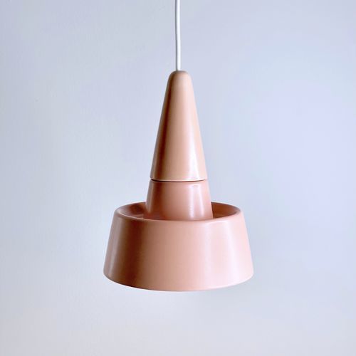 Hängelampe - SMALL LIGHT 2.0_matte salmon - neo - Keramik / minimalistisches Design / mit Kabel