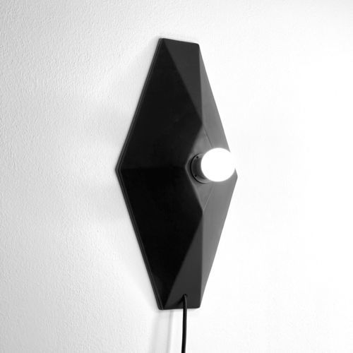 Wandleuchte / minimalistisches Design - VECTOR_black matte - neo - für den Innenraum / Keramik / geometrisch