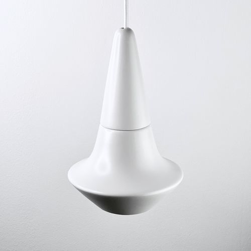 Hängelampe - SMALL LIGHT 1.0_matte white - neo - Keramik / minimalistisches Design / mit Kabel