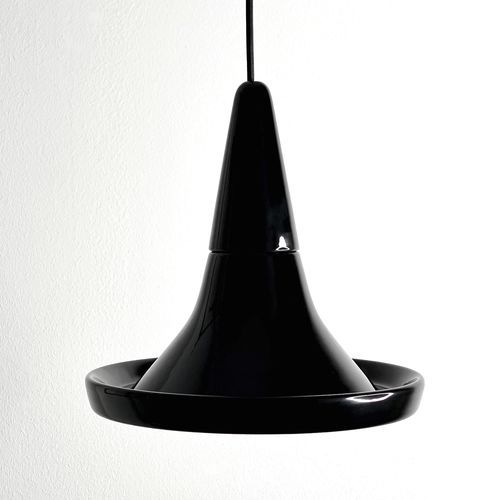Hängelampe - SMALL LIGHT 4.0_glossy black - neo - Keramik / minimalistisches Design / mit Kabel