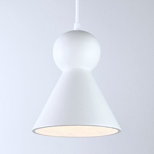 Hängelampe - LOVER 2.0_matte white - neo - Keramik / minimalistisches Design / mit Kabel