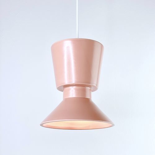 Hängelampe - TWIN 2.1_matte salmon - neo - Keramik / minimalistisches Design / mit Kabel