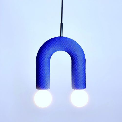 Hängelampe - DUO_mosaic 2_0772 - neo - Stoff / Keramik / minimalistisches Design