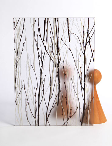 Dekorplatte für Innenausbau - TWIGS MIX - Designpanel - UV-resistent / Polyester / poliert