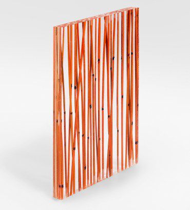 Dekorplatte für Innenausbau - BAMBOO ORANGE - Designpanel - Polyester / glatt / organisch
