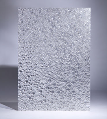 Dekorplatte für Innenausbau - DROPS - Designpanel - Polyester / glatt / transparent