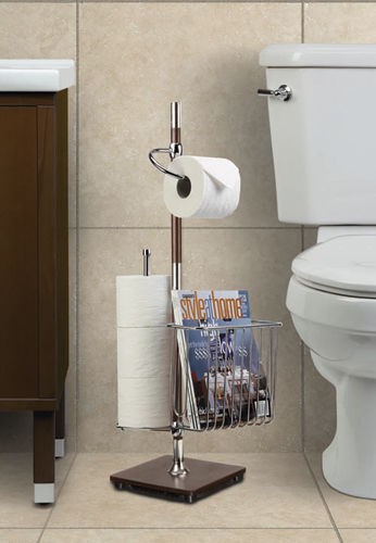 Bodenstehender WC-Rollenhalter - RICHWOOD - Better Living Products - Edelstahl / für Privatgebrauch