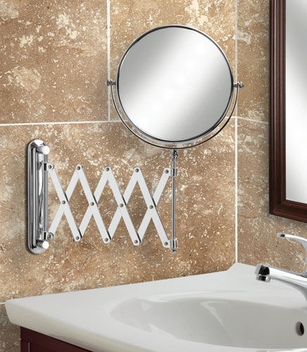 Wandmontierter Spiegel für Badezimmer - VANTAGE - Better Living Products - modern / rund / Stahl
