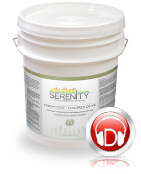 Schalldämmende-Farbe - SERENITY DESIGNER COLOR / CHARRED OLIVE - 360 COATINGS - Innenbereich / für Wand