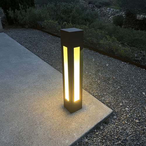 Leuchtpoller für Garten - BN 080 - aralia - LYX luminaires - für öffentliche Bereiche / modern / Edelstahl