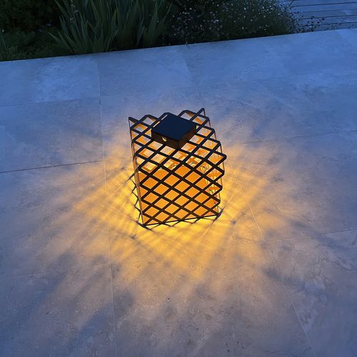 Bodenlampe - L'X - aralia - LYX luminaires - Stahl / Netz / originelles Design
