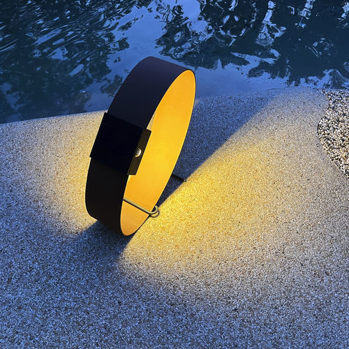 Bodenlampe - RING - aralia - LYX luminaires - Stahlblech / Stahl / Edelstahl