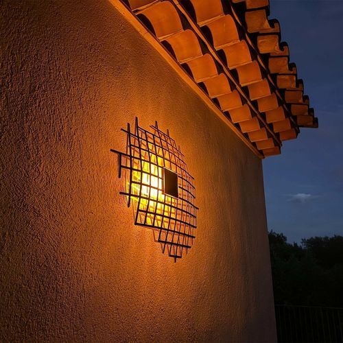 Moderne Wandleuchte - YXY - aralia - LYX luminaires - für Außenbereich / COR-TEN®-Stahl / Stahl