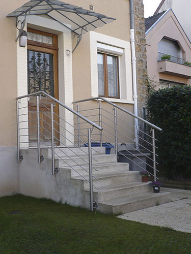 Edelstahlgeländer - CLASSIC - AT INOX - mit Stangen / für Außenbereich / für Treppen
