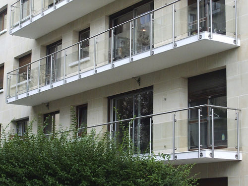 Glasplatten-Balkon - CRISTAL - AT INOX - Edelstahl