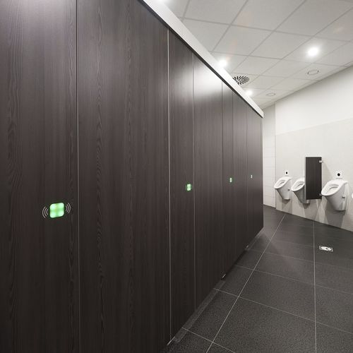 Laminat-Sanitärkabine - LOOK&WAVE  - Schaefer-Trennwandsysteme - für Toiletten / für öffentliche Einrichtungen