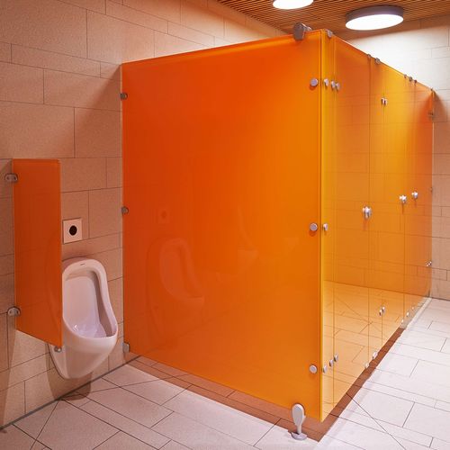 Glas-Sanitärkabine - VITRUM II - Schaefer-Trennwandsysteme - anodisiertes Aluminium / Keramik / für Toiletten
