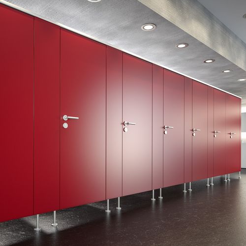 Melaminbeschichtete Sanitärkabine - SVF30 - Schaefer-Trennwandsysteme - für Toiletten / Innenbereich