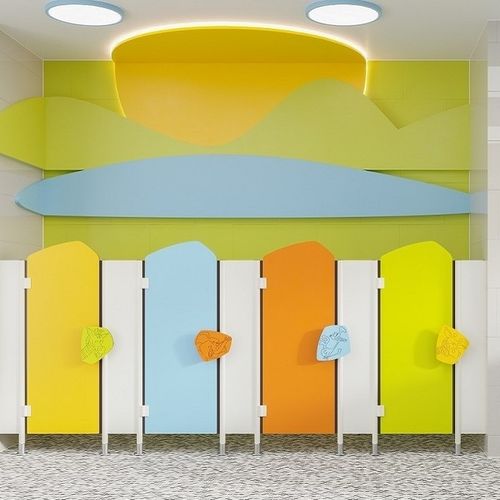 Sanitärkabine für Dusche - VK13 KIGA  - Schaefer-Trennwandsysteme - HPL / Stahl / für Kindergarten