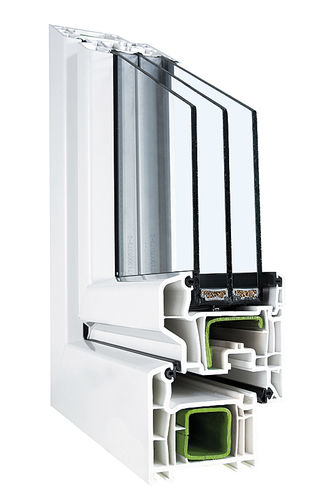 PVC-Fenster - SWINGLINE 84 - ABM FENETRE - Flügel / mit Dreifachverglasung / mit Wärmedämmung