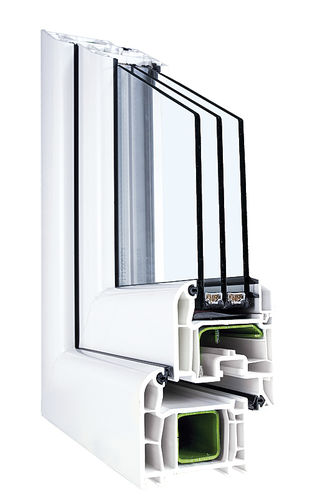 PVC-Fenster - S-LINE - ABM FENETRE - Flügel / mit Dreifachverglasung / mit Wärmedämmung